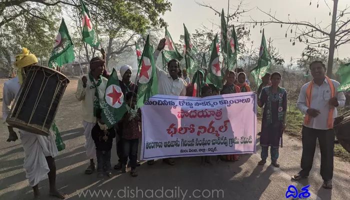 ఆదివాసీల పోరుబాట.. తాగునీరు కోసం పాదయాత్ర