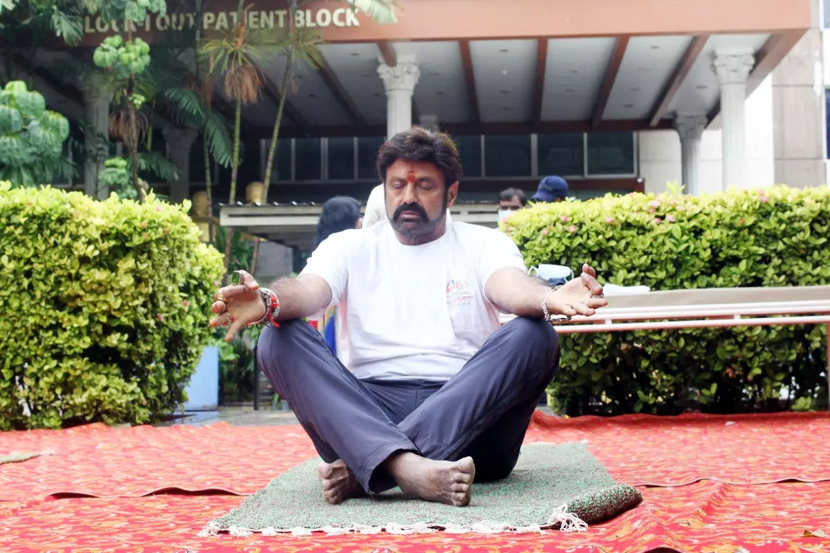 Balakrishna Yoga On International Yoga Day At Basavatarakam Hospital