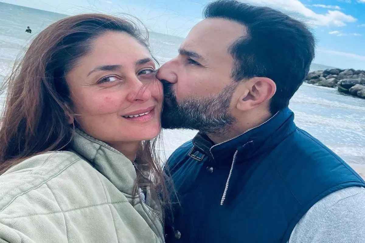 Kareena Kapoor Gets Kiss From Saif Ali Khan In London Trip