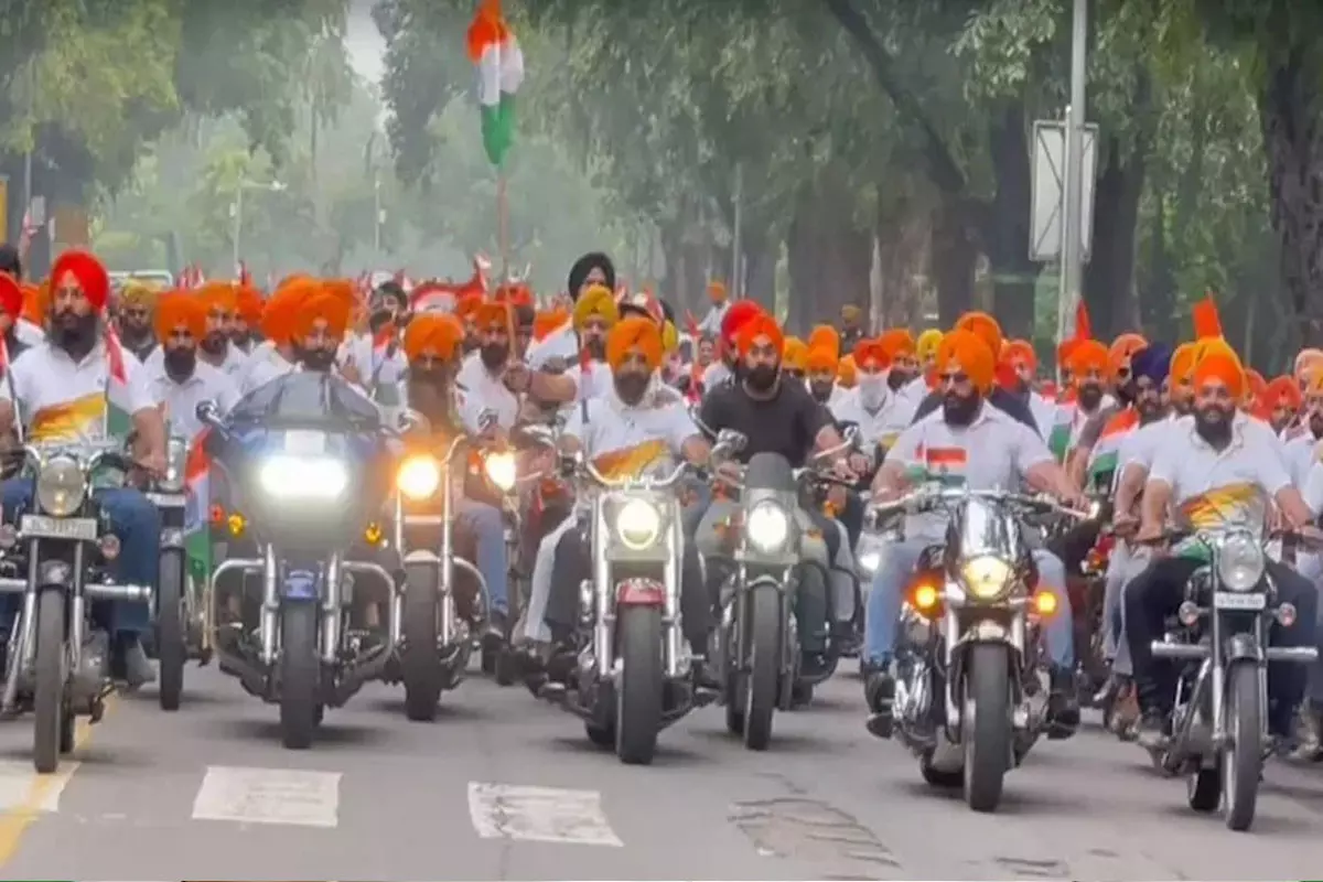 750 Bikers took part in Bike Rally Under Har Ghar Tiranga Campaign