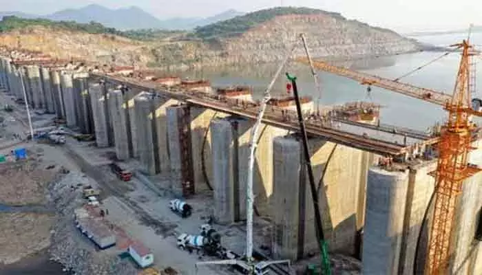 Stunning Drone Visuals of Polavaram Project  Aerial view