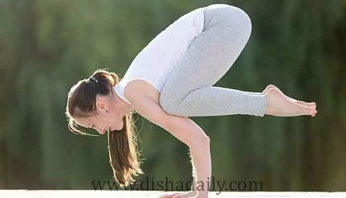 How to carry out ardha bhekasana the half frog pose