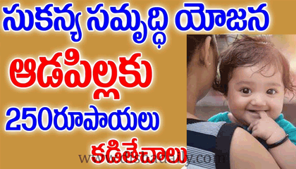 ఆడ పిల్లల భవిష్యత్తుకు Sukanya Samriddhi Yojana.. రూ. 250 లతో 5 లక్షల రూపాయలు