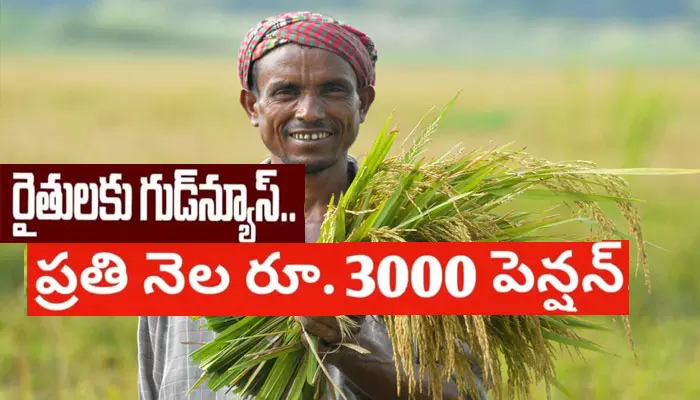 రైతులకు ప్రతినెలా రూ. 3000 పెన్షన్.. ఇలా దరఖాస్తు చేయండి!