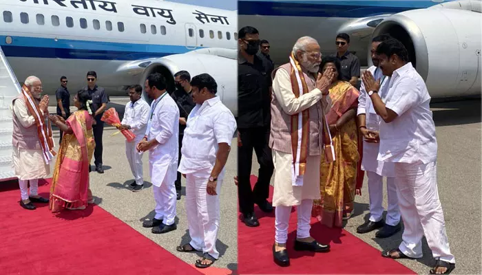 PM Modi in Hyderabad : బేగంపేట ఎయిర్ పోర్ట్‌కు చేరుకున్న మోడీ