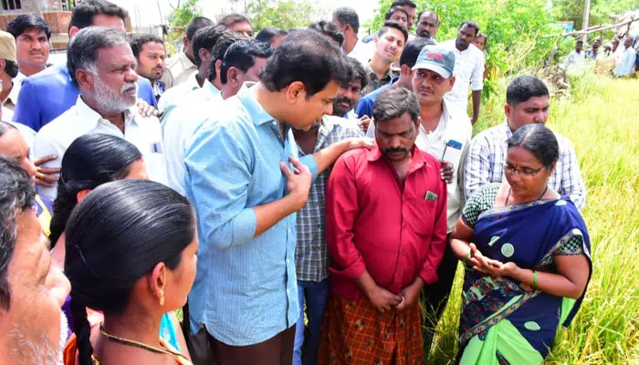 రైతన్నలు రంది పెట్టుకోవద్దు... ధైర్యంగా ఉండాలి : మంత్రి కేటీఆర్