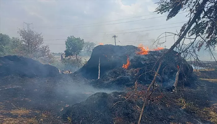 అగ్ని ప్రమాదంలో రూ.60 వేల ఆస్తినష్టం..