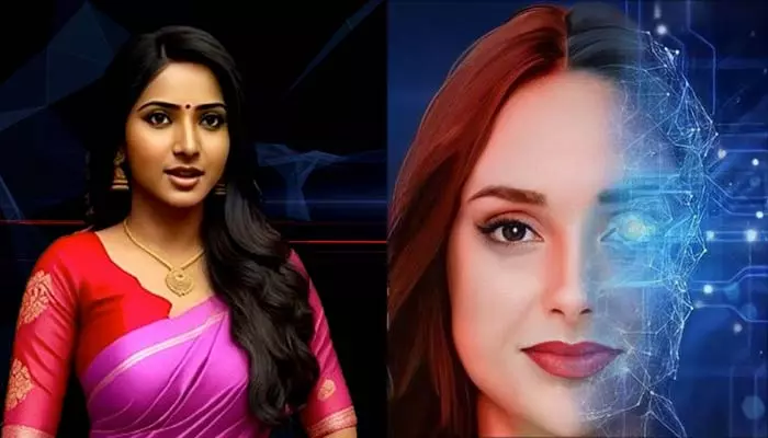 తెలుగు వార్తా ఛానల్‌లో తొలిసారి ‘Artificial Woman’