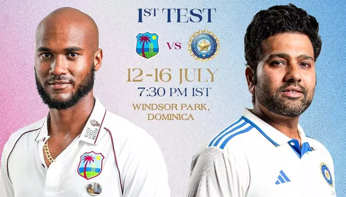 IND vs WI 1st Test: విండీస్‌తో టెస్టు పోరుకు భారత్​ రెఢీ.. టాస్ గెలిచిన విండీస్..