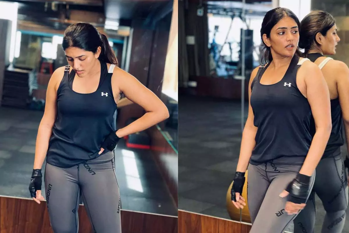 Telugu Actress Eesha Rebba Hot Gym workout Images : పిచ్చెక్కించే  అందాలతో కాక పుట్టిస్తున్న ఇషా రెబ్బా