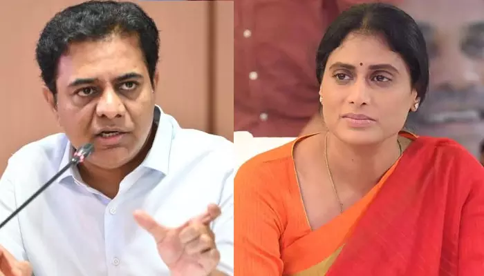 Hyd: ఇప్పుడే త్యాగం చేయండి. మంత్రి కేటీఆర్‌కు వైఎస్ షర్మిల సవాల్