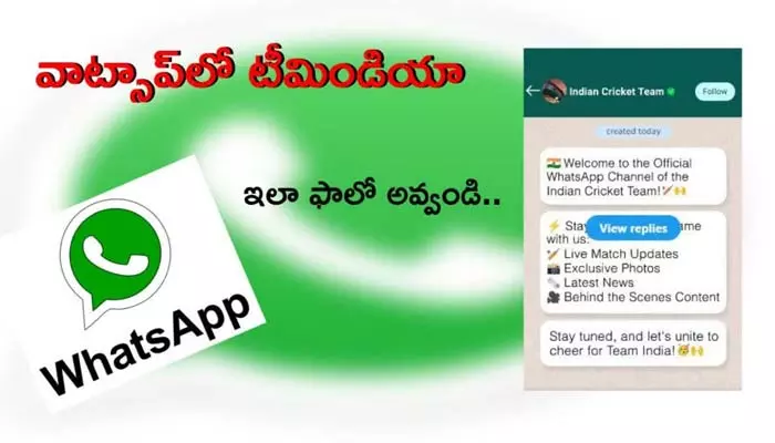 క్రికెట్​ ఫ్యాన్స్‌కు గుడ్​న్యూస్.. ఇకపై వాట్సాప్‌లో టీమిండియా..