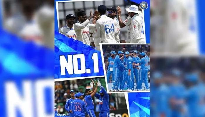 Team India: చరిత్ర సృష్టించిన టీమిండియా.. అన్ని ఫార్మాట్లలో నెంబర్-1