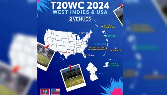 T20 World Cup 2024 : 10 వేదికల్లో 55 మ్యాచులు.. షెడ్యూల్ ​అనౌన్స్​ చేసిన ఐసీసీ