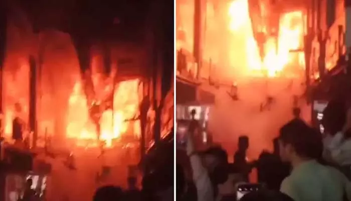 Fire Accident : బాంబే మార్కెట్‌లో భారీ అగ్ని ప్రమాదం