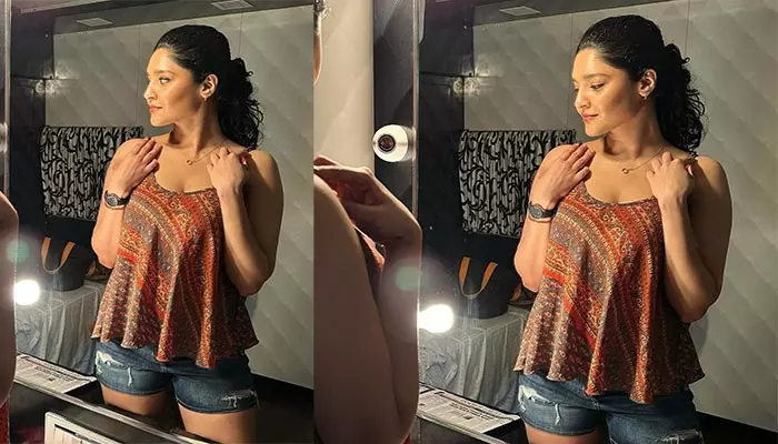 Ritika Singh hot photoshoot in makeup room