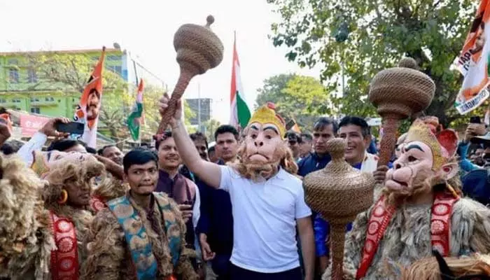 హనుమంతుడి అవతారంలో రాహుల్ గాంధీ.. ఫొటో వైరల్