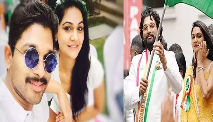 కాంగ్రెస్ కోసం ప్రచారం చేస్తోన్న అల్లు అర్జున్ - స్నేహారెడ్డి.. వీడియో వైరల్?