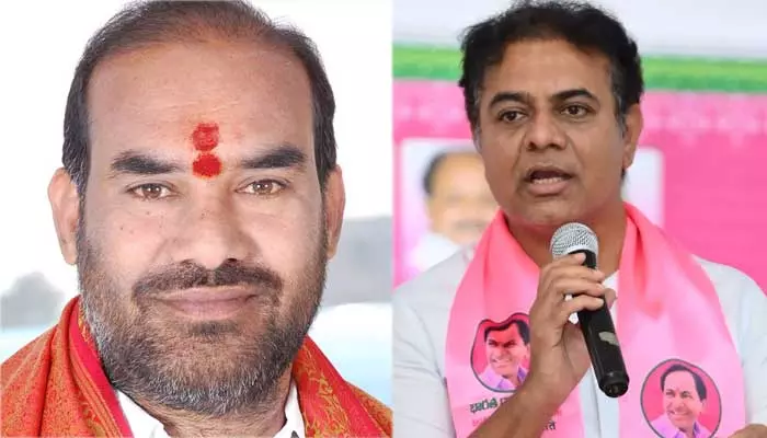 KTR ఆనాడు ప్రజాస్వామ్యం గుర్తుకు రాలేదా.. ప్రభుత్వ విప్ ఆది శ్రీనివాస్ ఫైర్