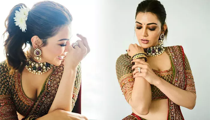 బంగారంలా మెరిసిపోతున్న Kajal Aggarwal లుక్‌..