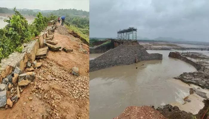 Heavy floods: పెదవాగు ప్రాజెక్టు‌కు భారీ గండి.. రాత్రికి రాత్రే ప్రాజెక్టు ఖాళీ