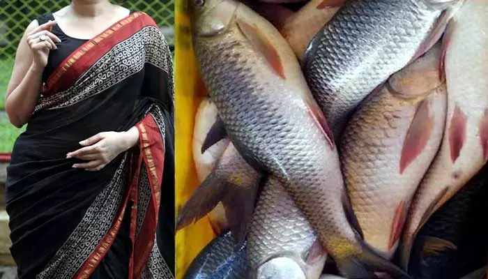 Fish for old sarees : పాత చీరలకు పచ్చి చేపలు.. ఎగబడుతున్న జనం