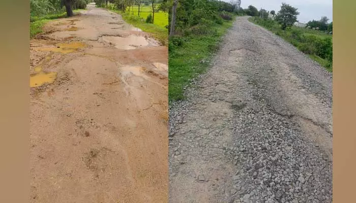 Road Repair:నరకానికి దారులుగా చౌడపూర్ మండల రోడ్లు