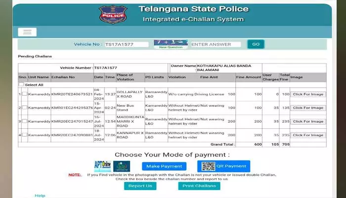 Traffic Police : బైక్ ఒకరిది.. ఫైన్ మరొకరికి..