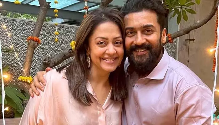 Suriya jyothika: భర్త పుట్టినరోజు సందర్భంగా ఊహించని సర్ప్రైజ్ ఇచ్చిన జ్యోతిక