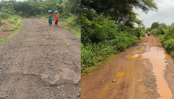 Road Repair : పల్లె రహదారులు అధ్వానం..వర్షాలతో పూర్తిగా ధ్వంసమైన రోడ్లు