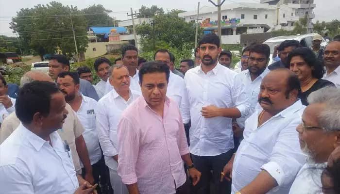 MLA KTR : మేడిగడ్డ నీటితో ప్రాజెక్టులు నింపకపోతే ప్రభుత్వాన్ని నిలదీస్తాం..