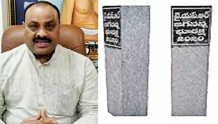 Minister Achennaidu: సర్వే రాళ్లపై జగన్ బొమ్మలు.. ట్విట్టర్ వేదికగా అచ్చెన్నాయుడు మాస్ ర్యాగింగ్