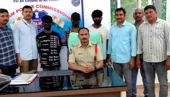 transporting ganja : గంజాయి రవాణా చేస్తున్న ముగ్గురు అరెస్టు