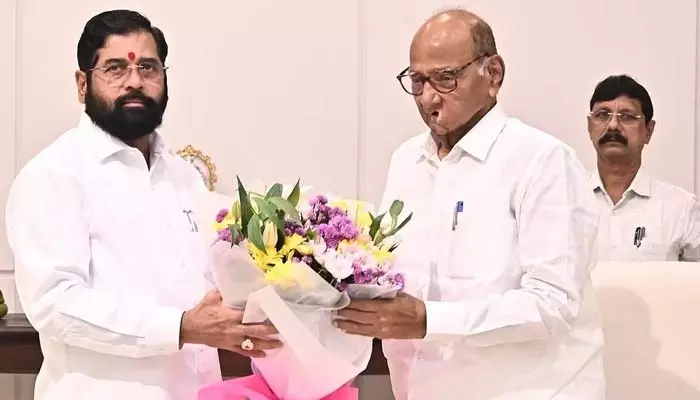 Sharad pawar: సీఎం షిండేతో శరద్ పవార్ భేటీ..అసెంబ్లీ ఎన్నికల వేళ కీలక పరిణామం