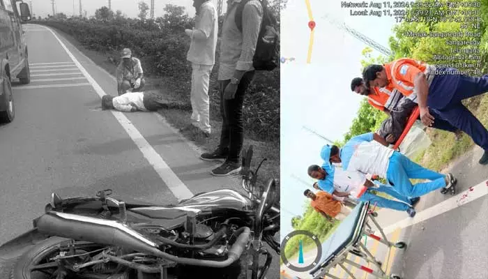 Accident : ద్విచక్రవాహనం అదుపుతప్పి వ్యక్తి మృతి..