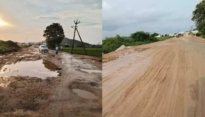 అడుగడుగునా గుంతలు.. ఈ రోడ్డుపై ప్రయాణం సాగించేదెలా..