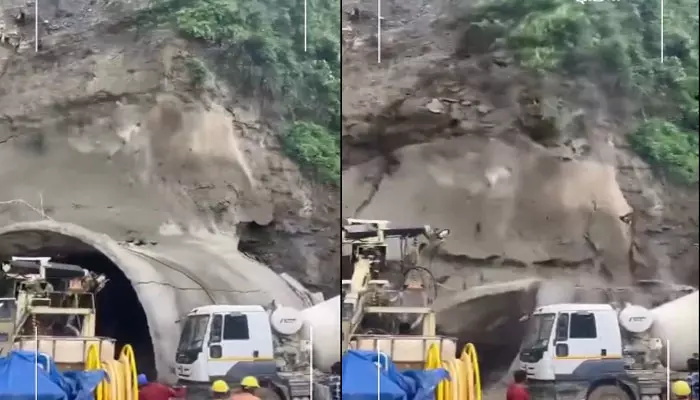 Tunnel Collapsed: కొండచరియలు విరిగిపడటంతో కుప్పకూలిన భారీ సొరంగం