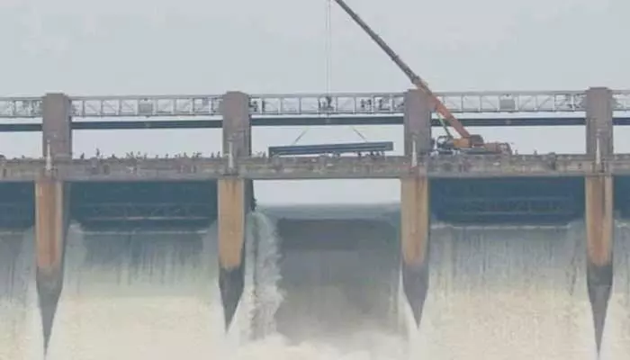 Tungabhadra Dam:తుంగభద్ర డ్యాం గేటు  ఏర్పాటు ప్రక్రియ షురూ