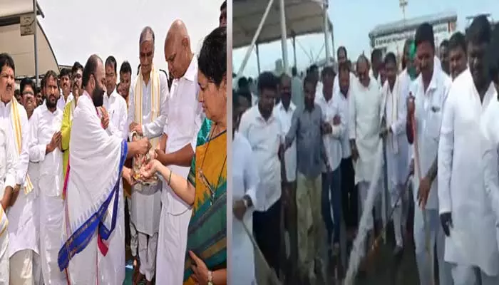 Harish Rao Yadadri Temple Tour: వివాదంగా మారిన హరీశ్ రావు యాదాద్రి ప్రోగ్రామ్