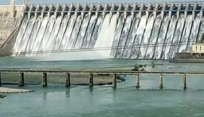 Nagarjuna Sagar:మళ్లీ తెరుచుకున్న నాగార్జునసాగర్ డ్యామ్..రెండు గేట్లు ఎత్తి నీటి విడుదల