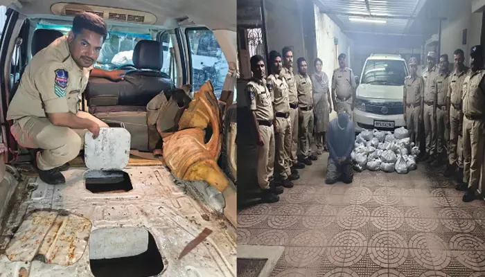 Ganja Smuggling: సినిమా రేంజ్ లో గంజాయి స్మగ్లింగ్.. ఛేదించిన పోలీసులు