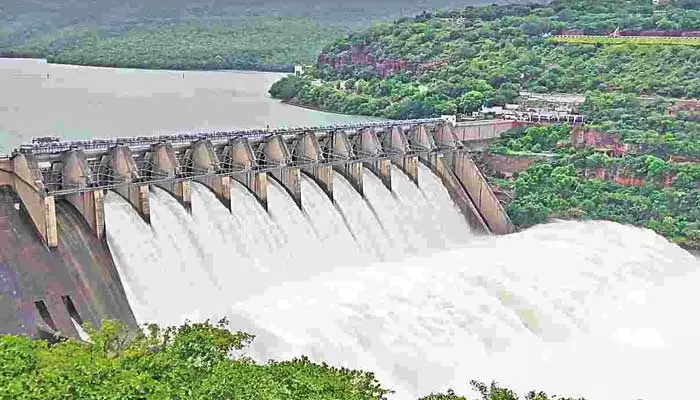 Srisailam Reservoir:నిండు కుండలా శ్రీశైలం జలాశయం..​మళ్లీ గేట్ల ఎత్తివేత