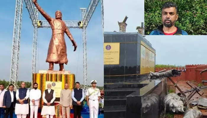 Shivaji statue: శివాజీ విగ్రహం కూలిన ఘటనలో కన్సల్టెంట్ అరెస్ట్