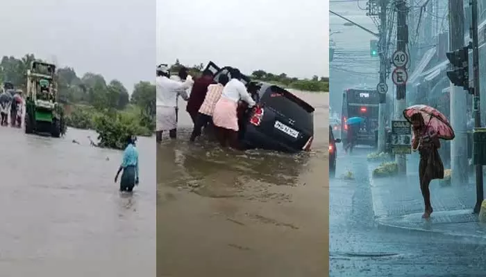 Heavy rain: రాష్ట్రవ్యాప్తంగా దంచికొడుతున్న వర్షం.. కాంగ్రెస్ సభకు అంతరాయం