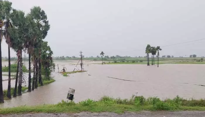 ఆ జిల్లాలో భారీ వర్షం..నీట మునిగిన వేలాది ఎకరాల పంట పొలాలు