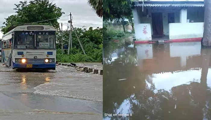 జల దిగ్బంధంలో నూతనకల్.. నీటిమయమైన నివాసాలు