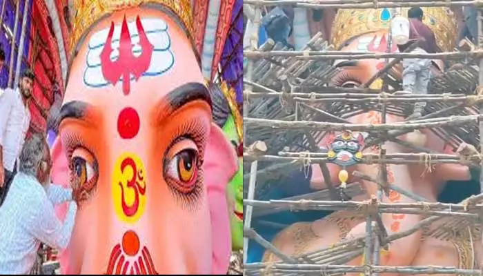 Khairatabad Ganesh : ఖైరతాబాద్ బడా గణేష్ రెడీ.. పూజలు అందుకునేందుకు సిద్ధం