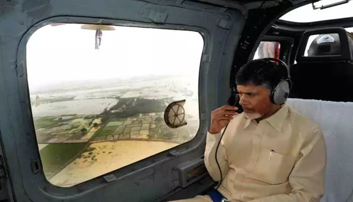 CM Chandrababu:వరద ప్రభావిత ప్రాంతాల్లో సీఎం చంద్రబాబు ఏరియల్ సర్వే