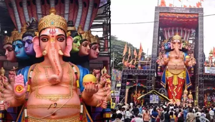 Khairatabad Ganesh:ఖైరతాబాద్ గణేశుని దర్శనానికి నేడే చివరి రోజు.. బారులు తీరిన భక్తులు