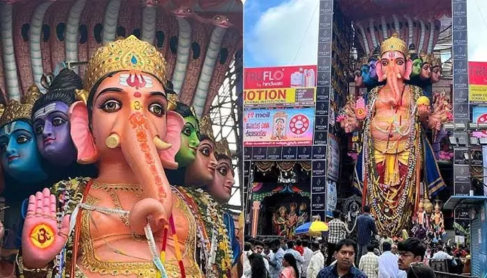 Khairatabad Ganesh: అట్టహాసంగా ప్రారంభమైన మహాశక్తి గణపతి శోభాయాత్ర